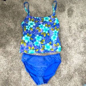 Floral High Waisted Swimsuit